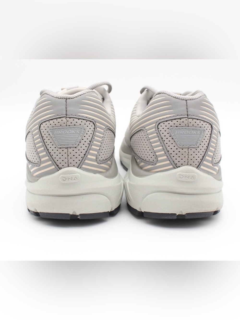 Brooks Women's Pale Gray Perforated Walking Sneakers - Picture 3 of 10